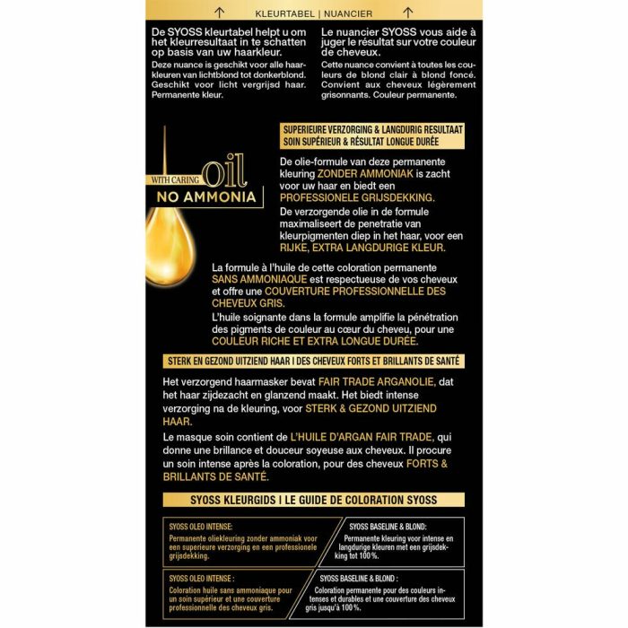 Syoss Oleo Intense Haarverf 10-50 Licht Asblond - Afbeelding 2